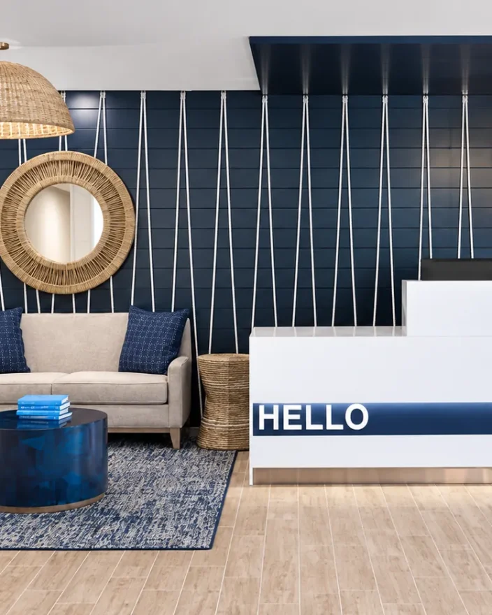 TownePlace Suites Wilmington front desk and lounge